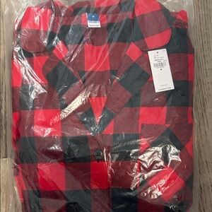 Old Navy Red and Black Checkered Shirt